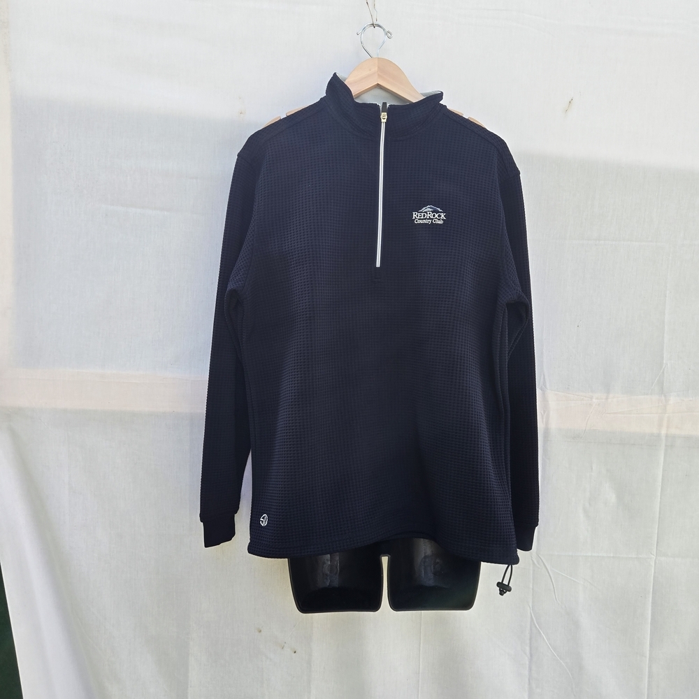 Straight‎ Down Black Pullover with Logo